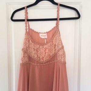 Pink tea dress